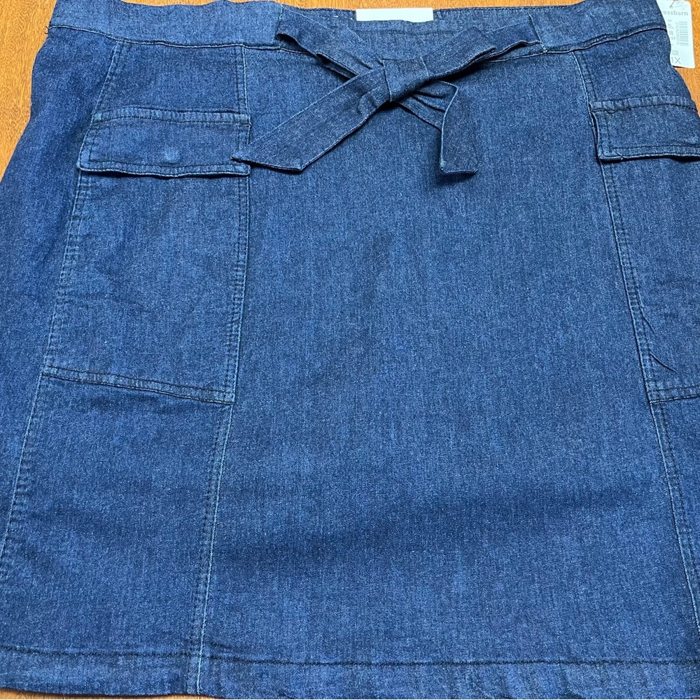 Dressbarn Navy Denim Skort 1x